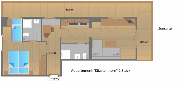 Appartement Kitzsteinhorn Grundrissplan